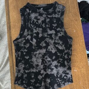 Black and Gray Sleeveless Top
